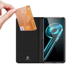 slomart dux ducis skin pro case for realme 10 5g / realme 9i 5g flip cover card wallet stand black