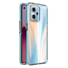 slomart silikonski ovitek spring case za realme 9 pro+ / realme 9 z okvirjem svetlo modre barve