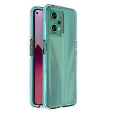 slomart silikonski ovitek spring case za realme 9 pro z okvirjem svetlo modre barve