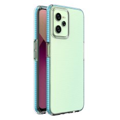 slomart silikonski ovitek spring case za realme c35 z okvirjem svetlo moder