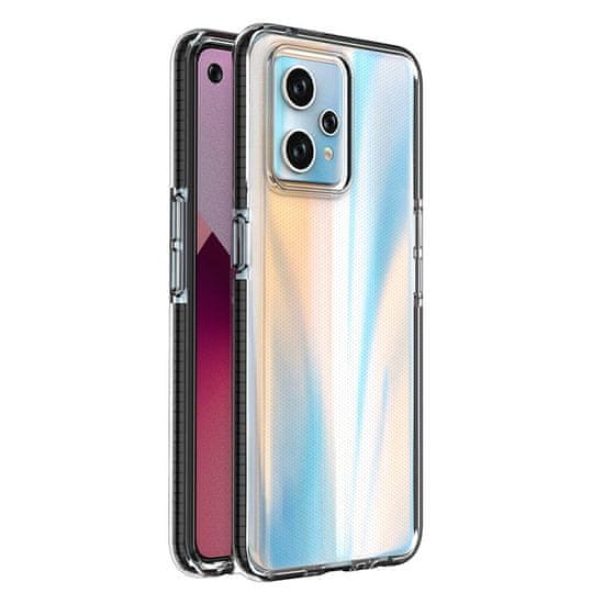 slomart spring case za realme 9 pro+ / realme 9 silikonski ovitek z okvirjem črne barve