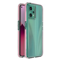 slomart silikonski ovitek spring case za realme 9 pro z okvirjem svetlo roza