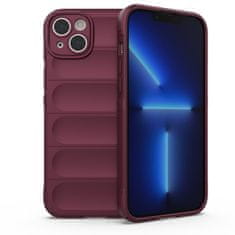 slomart elastičen oklepni ovitek magic shield case za iphone 14 plus v bordo barvi