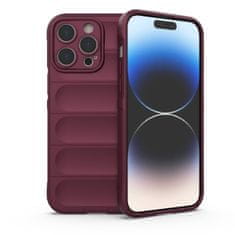 slomart elastičen oklepni ovitek magic shield case za iphone 14 pro max v bordo barvi