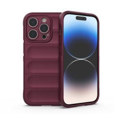 slomart ovitek magic shield case za iphone 14 pro z elastičnim oklepom v bordo barvi