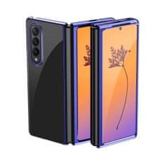 slomart ovitek plating case za samsung galaxy z fold 4 ovitek s kovinskim okvirjem modre barve