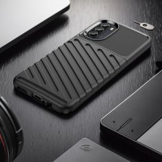 slomart thunder case ovitek za motorola moto g82 5g / moto g52 silikonski oklep ovitek črn