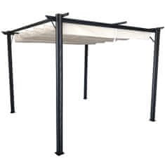 KONDELA Aluminijasta pergola Pepy Basic - grafit/krem