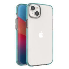 slomart silikonski ovitek spring case za iphone 14 plus z okvirjem svetlo moder