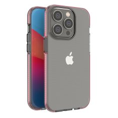 slomart silikonski ovitek spring case za iphone 14 pro z okvirjem svetlo roza