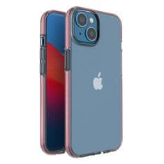 slomart silikonski ovitek spring case za iphone 14 z okvirjem svetlo roza