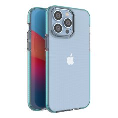 slomart silikonski ovitek spring case za iphone 14 pro max z okvirjem svetlo moder