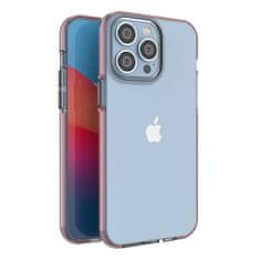 slomart silikonski ovitek spring case za iphone 14 pro max z okvirjem svetlo roza