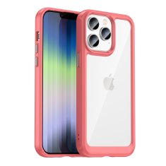 slomart trd ovitek outer space case za iphone 14 pro z gel okvirjem rdeče barve