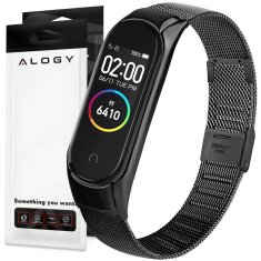 Miramarket Milanska zapestnica Alogy iz nerjavečega jekla za Xiaomi Mi Band 5/6/6 NFC Black