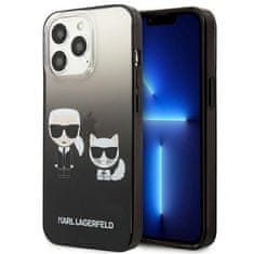 Karl Lagerfeld Karl Lagerfeld Gradient Ikonik Karl &amp; Choupette - Ohišje za iPhone 13 Pro (črno)