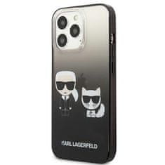 Karl Lagerfeld Karl Lagerfeld Gradient Ikonik Karl &amp; Choupette - Ohišje za iPhone 13 Pro (črno)