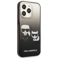 Karl Lagerfeld Karl Lagerfeld Gradient Ikonik Karl &amp; Choupette - Ohišje za iPhone 13 Pro (črno)