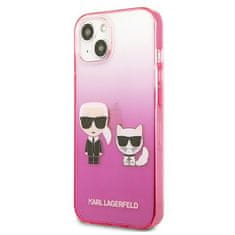 Karl Lagerfeld Karl Lagerfeld Gradient Ikonik Karl &amp; Choupette - etui za iPhone 13 (roza)