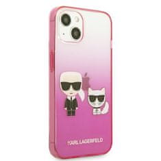 Karl Lagerfeld Karl Lagerfeld Gradient Ikonik Karl &amp; Choupette - etui za iPhone 13 (roza)