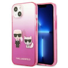 Karl Lagerfeld Karl Lagerfeld Gradient Ikonik Karl &amp; Choupette - etui za iPhone 13 (roza)