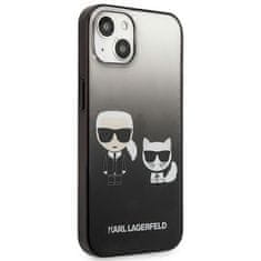 Karl Lagerfeld Karl Lagerfeld Gradient Ikonik Karl &amp; Choupette - Ohišje za iPhone 13 (črno)