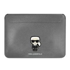 NEW Karl Lagerfeld Saffiano Ikonik Sleeve- 16" etui za prenosni računalnik (srebrn)