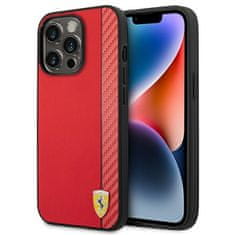 Ferrari Ferrari Carbon - Ohišje za iPhone 14 Pro (rdeče)