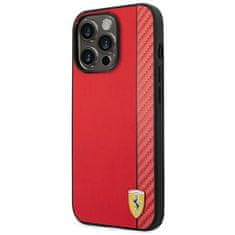 Ferrari Ferrari Carbon - Ohišje za iPhone 14 Pro (rdeče)