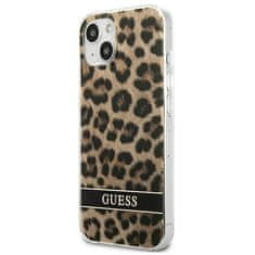 Guess Guess Leopard Electro Stripe - Ohišje za iPhone 13 mini (rjavo)