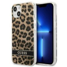 Guess Guess Leopard Electro Stripe - etui za iPhone 13 (rjav)