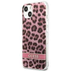 Guess Guess Leopard Electro Stripe - etui za iPhone 13 mini (roza)