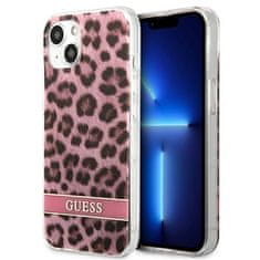 Guess Guess Leopard Electro Stripe - etui za iPhone 13 mini (roza)