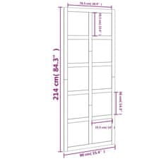 Vidaxl Hlevska vrata bela 90x1,8x214 cm trdna borovina