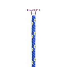 Vidaxl Vrv za čoln moder 8 mm 50 m polipropilen