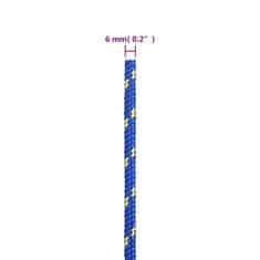 Vidaxl Vrv za čoln moder 6 mm 50 m polipropilen