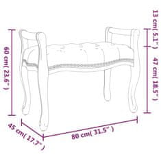 Vidaxl Klop črn 80x45x60 cm žamet