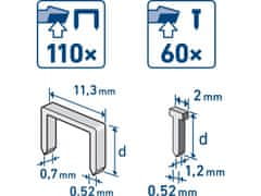 Extol Craft Spenjalnik/žebljičar jaz, 4V Li-ion, 1300mAh, USB polnjenje