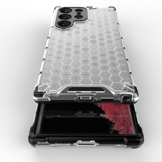 slomart ohišje v obliki satovja za samsung galaxy s23 ultra armoured hybrid case black