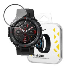 slomart wozinsky watch glass hibridno steklo za xiaomi amazfit t-rex pro black