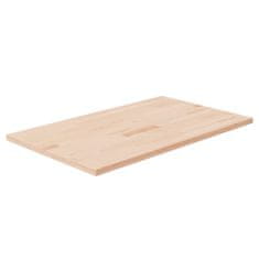 shumee vidaXL Kopalniški pult 100x60x2,5 cm neobdelana trdna hrastovina