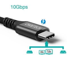 slomart choetech kabel za hitro polnjenje usb tip c - usb tip c 3.2 gen 2 100w power delivery 2m črn (xcc-1007)