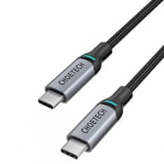 slomart choetech 2x kabel usb tipa c - kabel za napajanje usb tipa c 100w 5a 1,8m črn (mix00073)