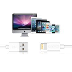 Choetech Kabel USB-A - Lightning MFI 1,8 m certificiran bele barve