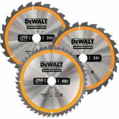 shumee DEWALT KROŽNA ŽAGA EX SET. 3 kos. 250 mm 2x24z, 1x48z DT1963