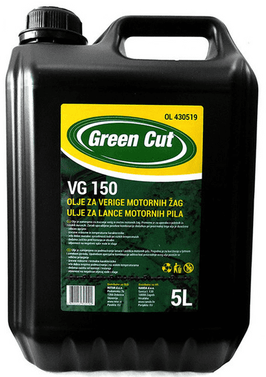 Green Cut VG150 mineralno olje za verige motornih žag, 5 l