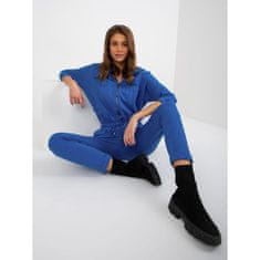 RELEVANCE Ženski komplet s hlačami in hoodijem FLORISA temno modre barve RV-KO-7824.04_394395 S-M