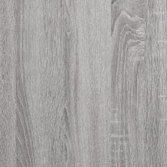 Vidaxl Kotna pisalna miza siva sonoma 200x50x76 cm inženirski les