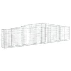 Vidaxl Obokane gabion košare 3 kosi 400x30x80/100 cm pocinkano železo