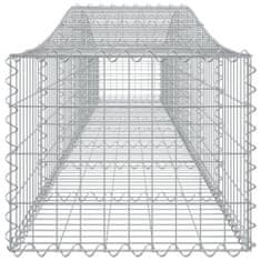 Vidaxl Obokane gabion košare 4 kosi 400x50x40/60 cm pocinkano železo